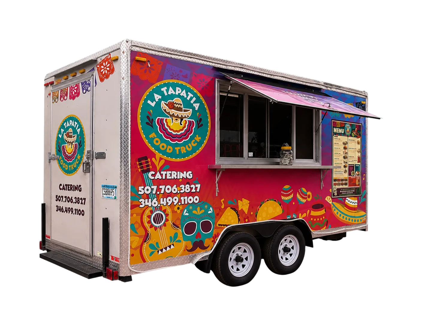 La Tapatia food truck with festive Día de los Muertos wrap